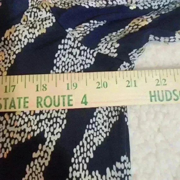 JM Collection Top Womens Medium Animal Print Embellished Career Office Blouse - Picture 9 of 16